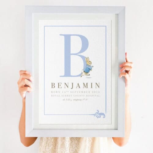 Personalised Peter Rabbit Birth Details