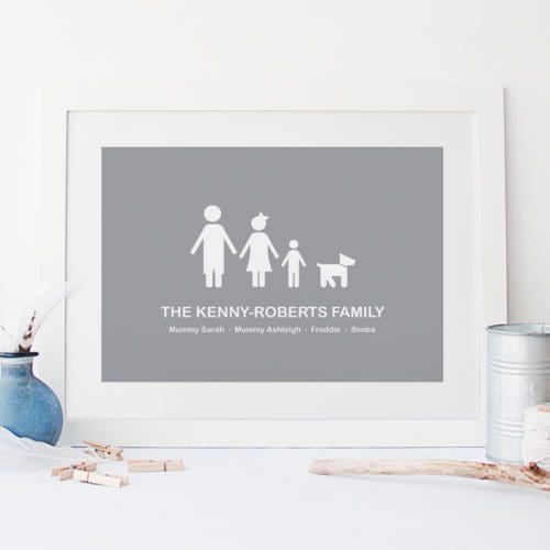 Personalised Family Print Symbols Wall Art