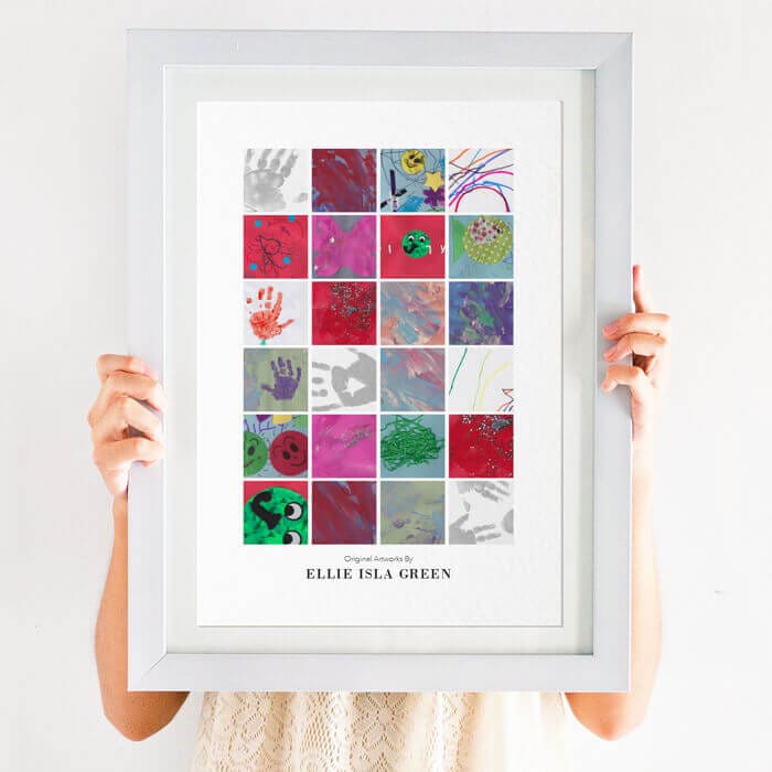 childrens-artwork-display-squares (2) photo heart print
