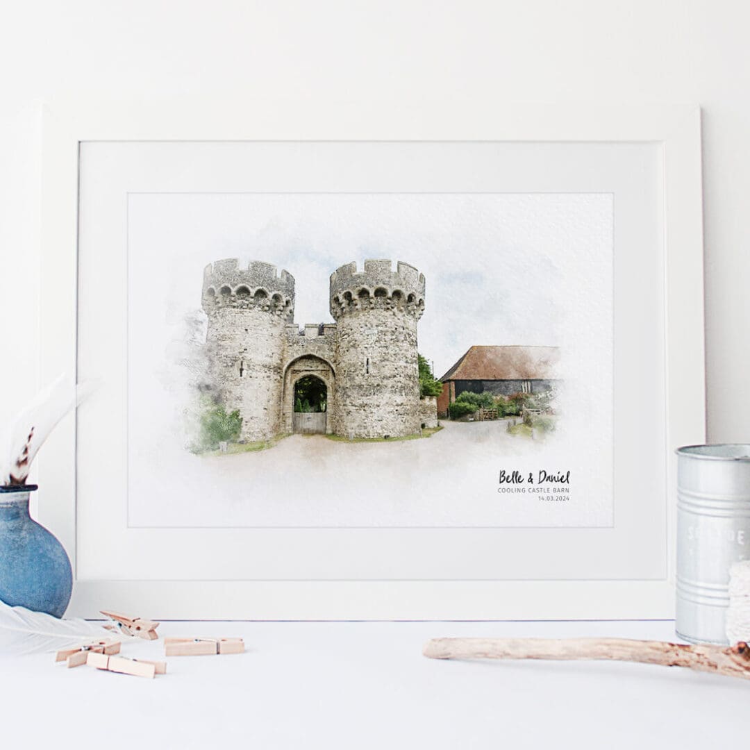 Personalised Wedding Venue Portrait