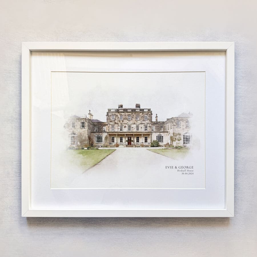 Personalised Wedding Venue Illustration Print - Image 7