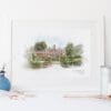 Personalised Wedding Venue Illustration Print
