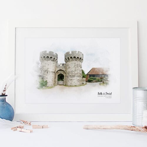 Personalised Wedding Venue Portrait