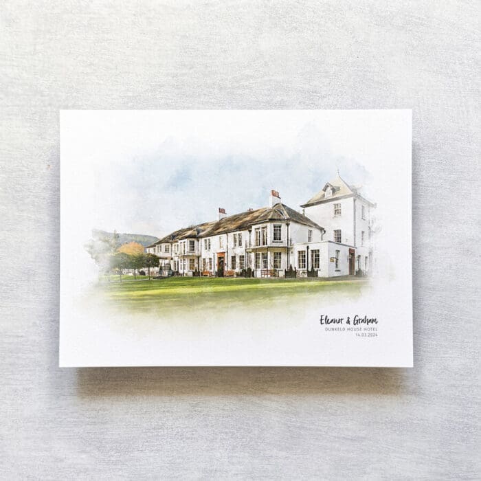 Personalised Wedding Venue Illustration Print - Image 7