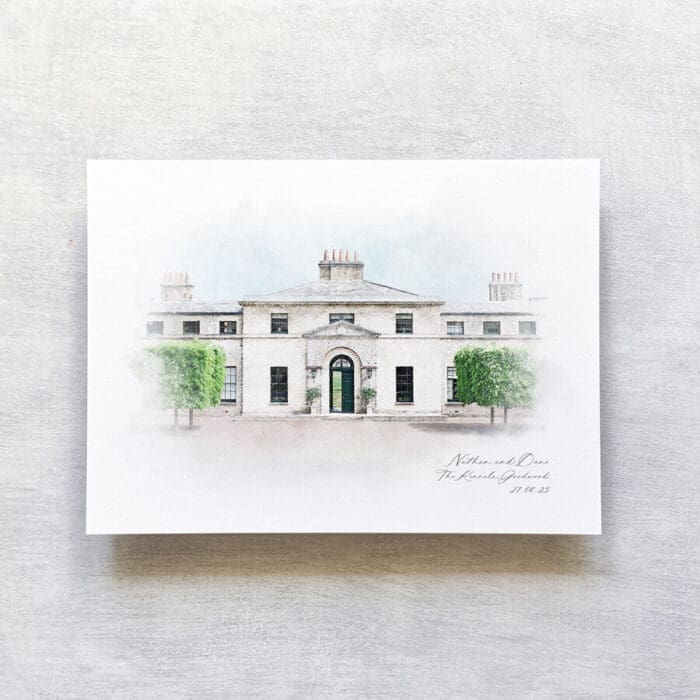 Personalised Wedding Venue Illustration Print - Image 9