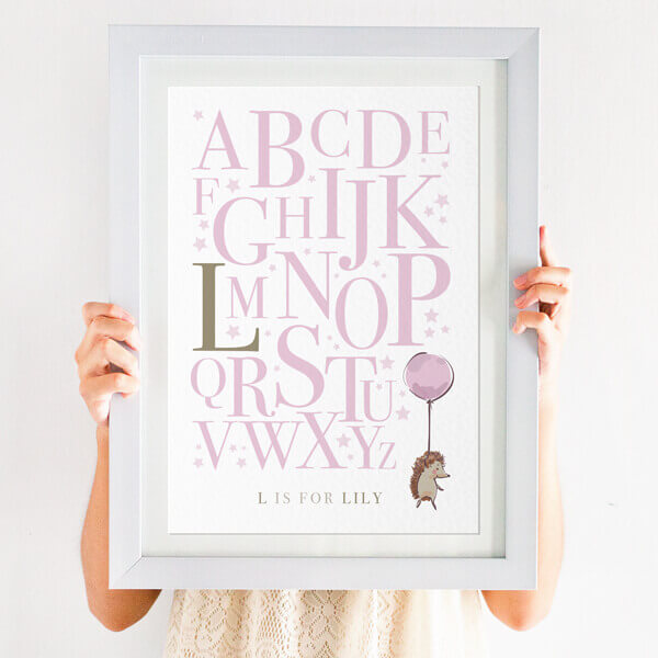 hedgehog alphabet print