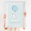 Personalised Boys Baptism Balloon Print
