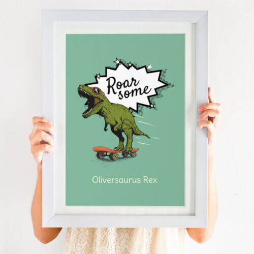 Personalised Dinosaur Name Print