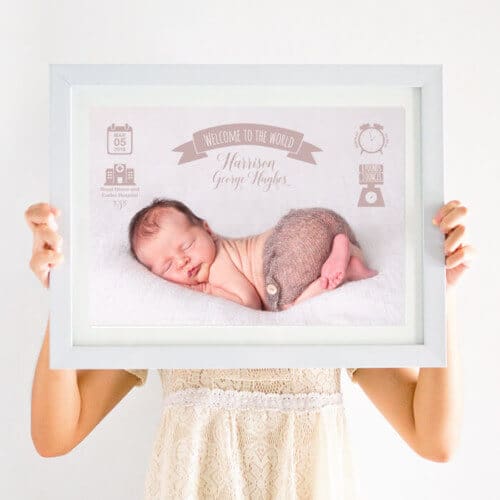 Personalised Birth Stats Photo Print