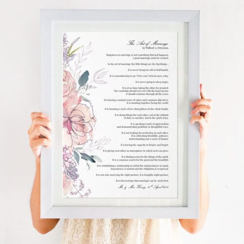 Personalised Wedding Reading Art Print