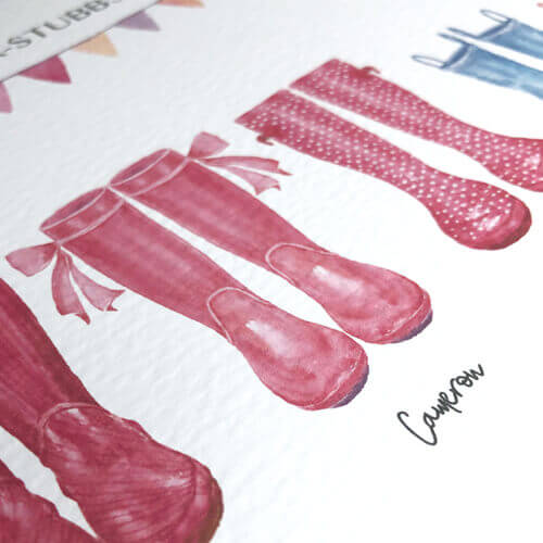 personalised welly print