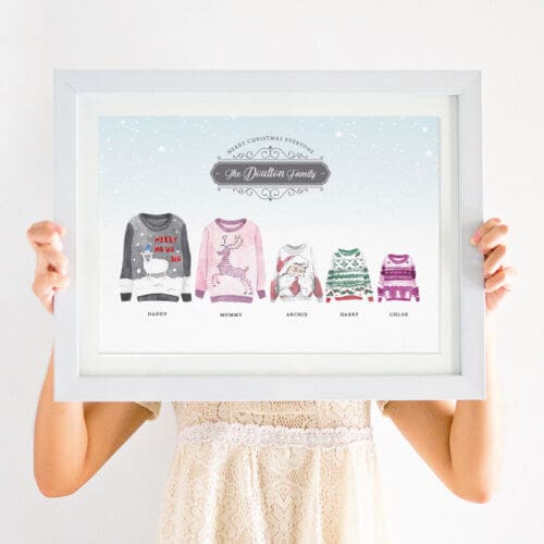 Personalised Christmas Jumper Family Print