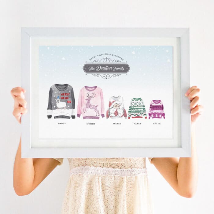 Personalised Christmas Jumper Family Print