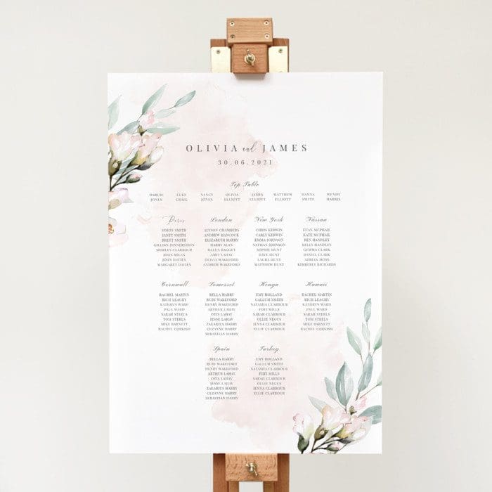 Blush and Sage Table Plan