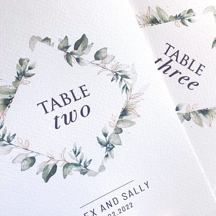 table number cards