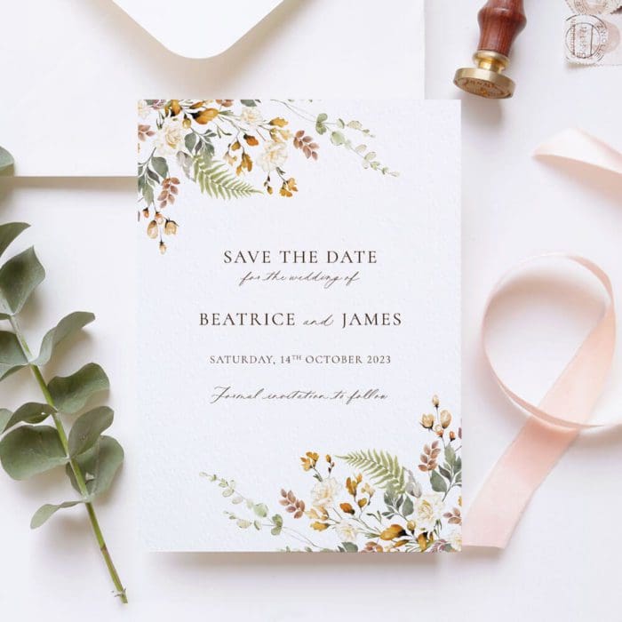 Autumn Save The Date Invitation