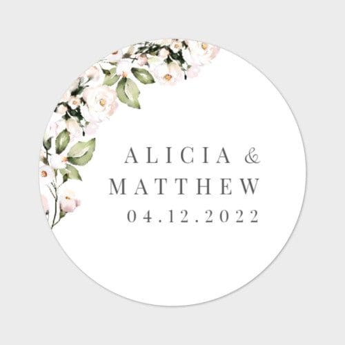 Foliage and Blush Wedding Stickers