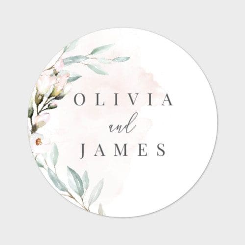 Blush and Sage Wedding Stickers