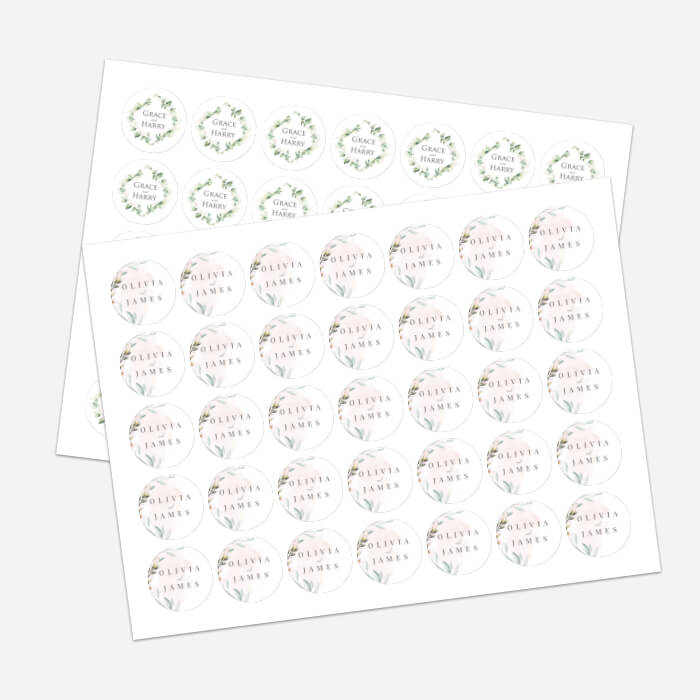 wedding stickers sheets