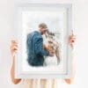 watercolour couple portrait