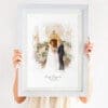 couple portrait illustration print