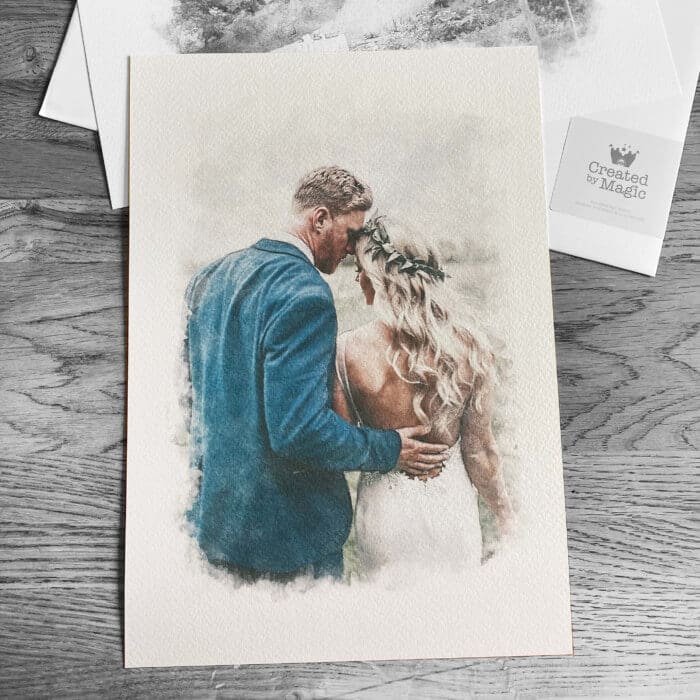 custom couples portrait prints uk