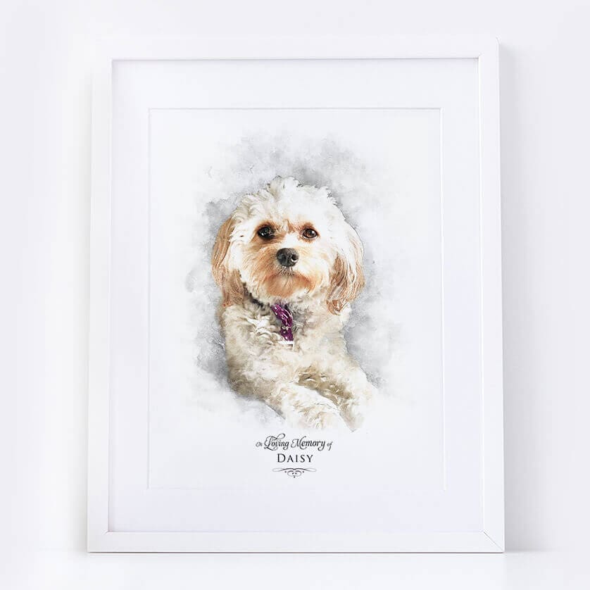 Dog memorial portraits discount