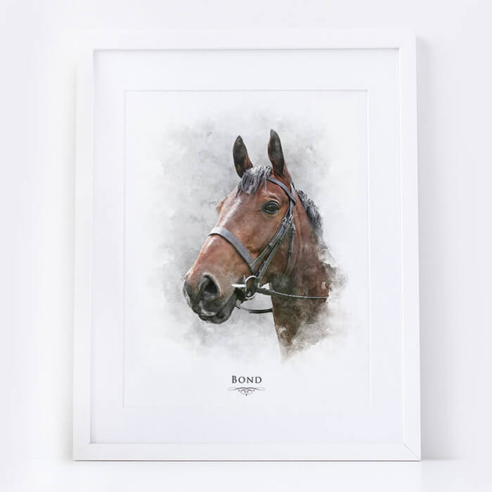 Personalised Horse Portrait Illustration Print