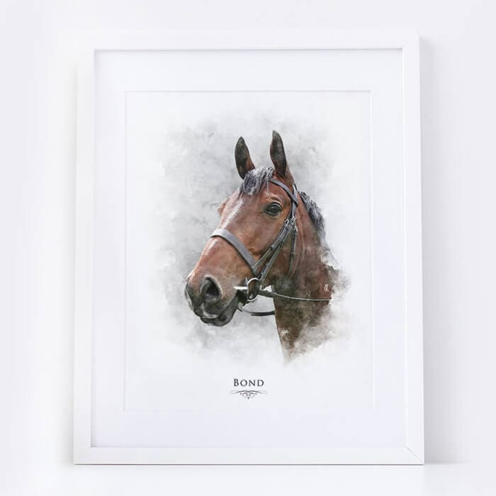 Personalised Horse Portrait Illustration Print