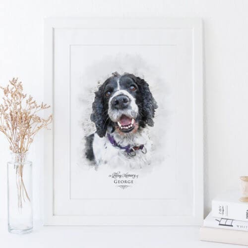 in loving memory pet portrait