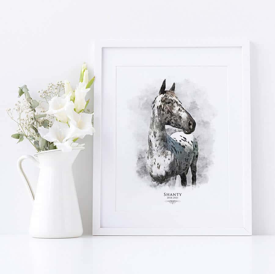 speckled-horse-pet-portrait horse print