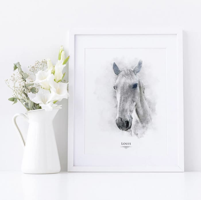 watercolour horse print