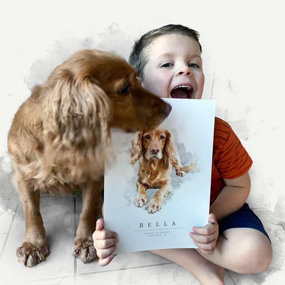 Custom dog portrait print