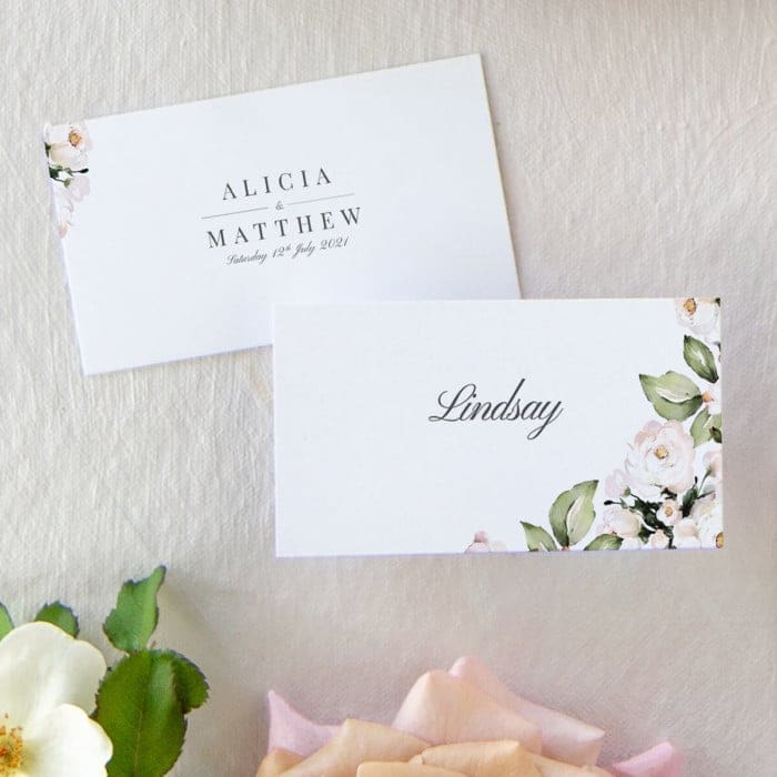 Foliage and Blush Wedding Invitations with Venue Illustration - Image 6