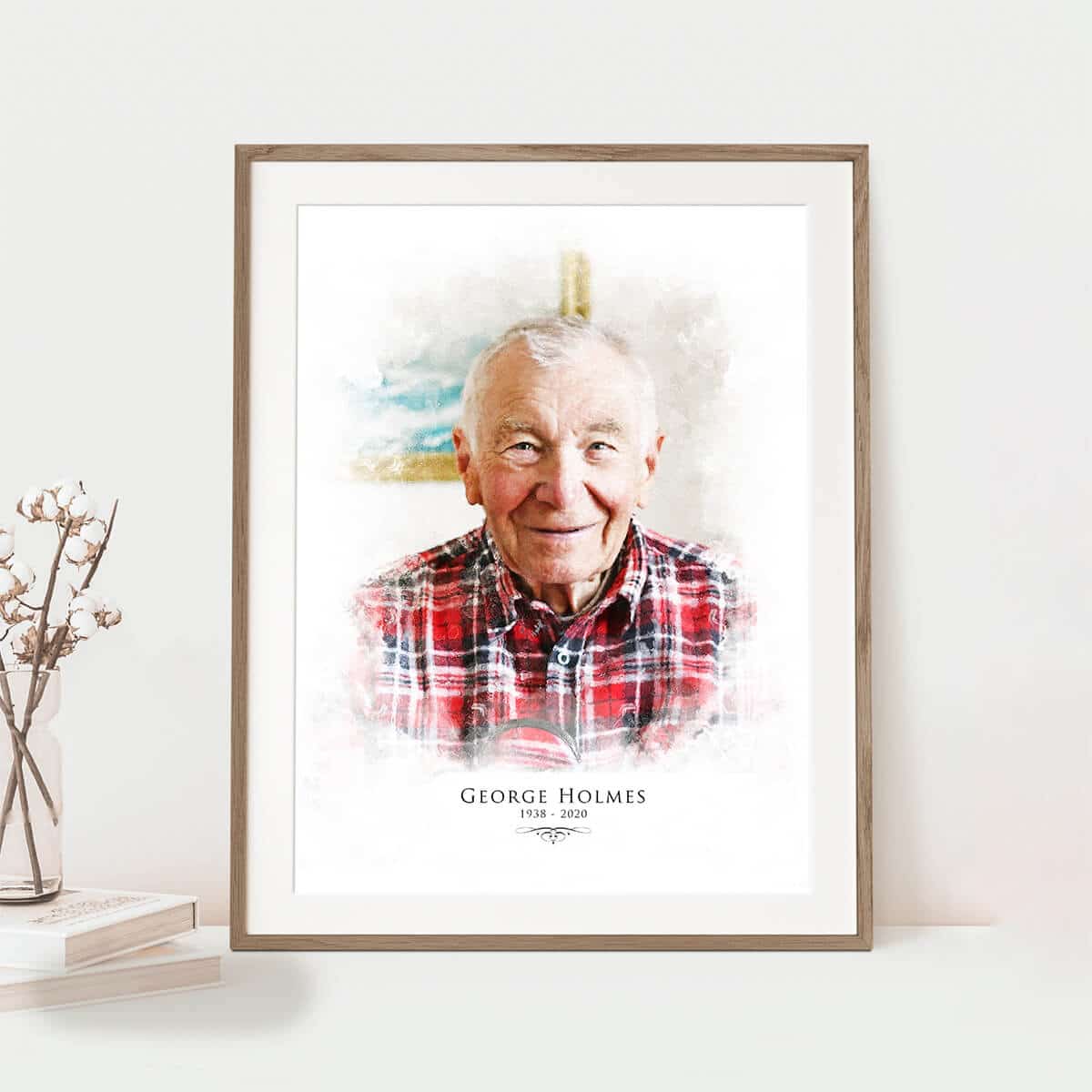 In Loving Memory Portrait Memorial print