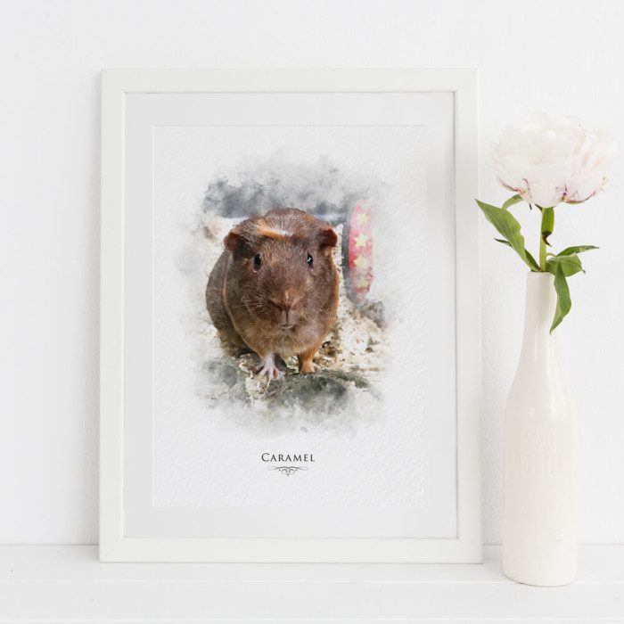 guinea pig portrait print
