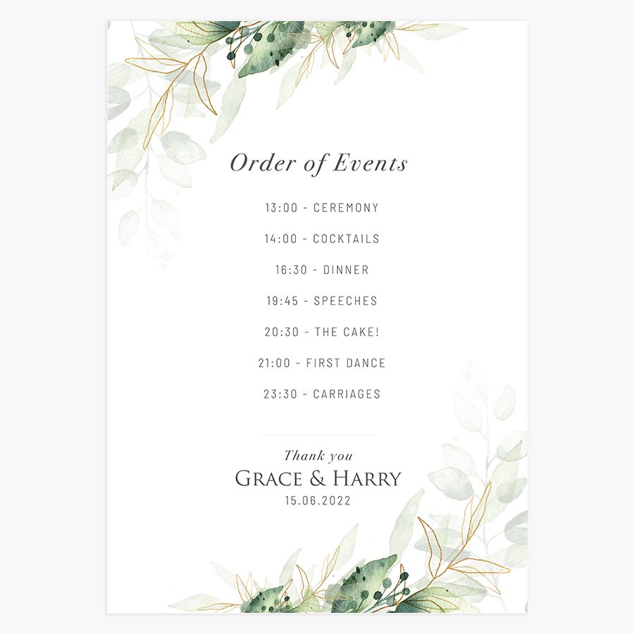 green-foliage-order-of-the-day-sign order of the day sign