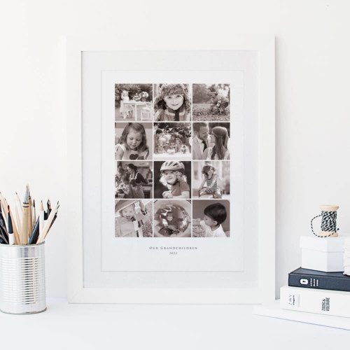 Insta Black and White Family Photo Collage Print