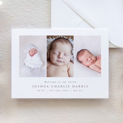 Multi Photo Birth Announcement Cards