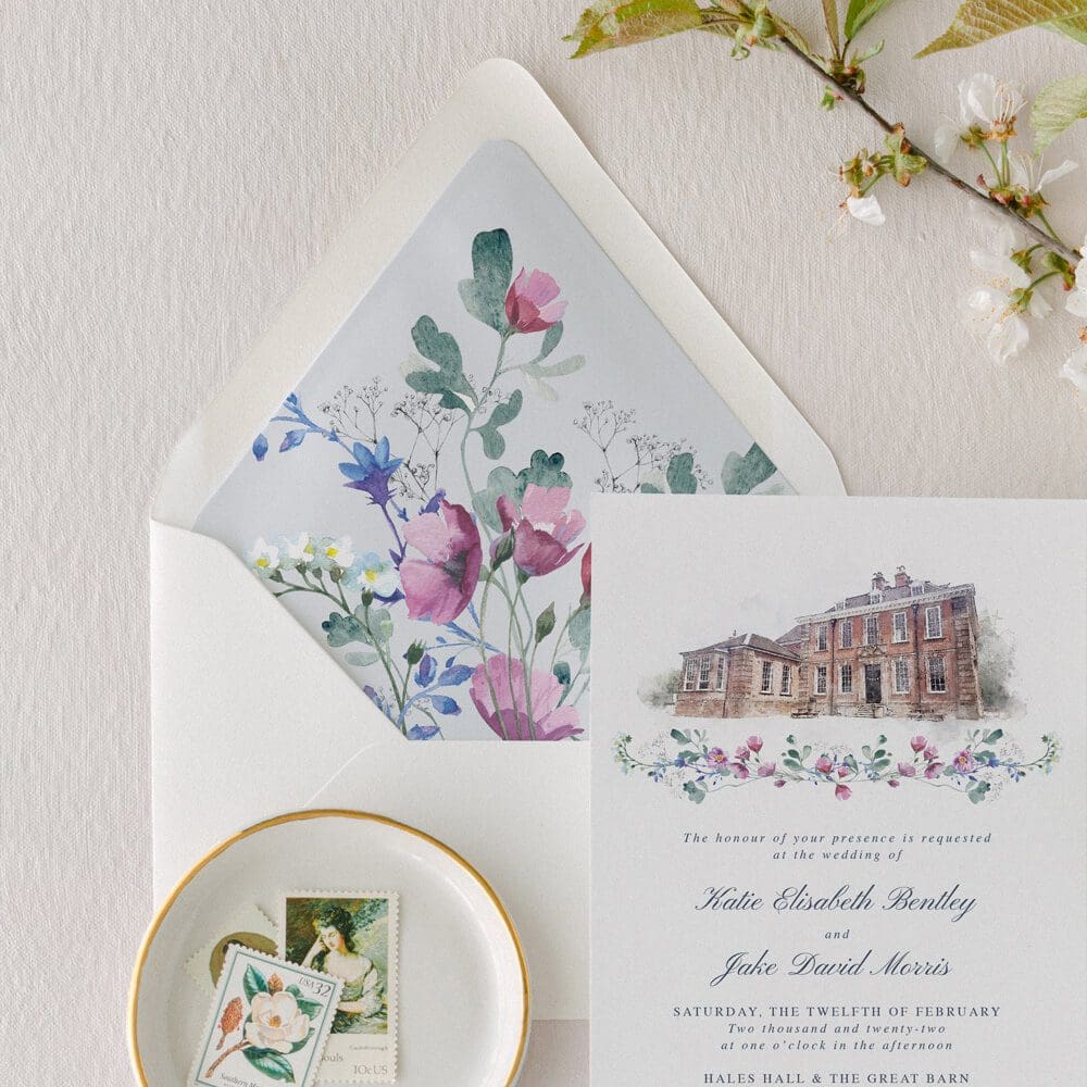 Italy Inspired Invitation Envelope Liners — Protea Paper Co