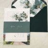 Teal Wedding Invitations with Venue Illustration - Image 5