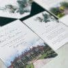 Teal Wedding Invitations with Venue Illustration - Image 6