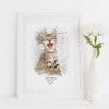 cat memorial portrait print