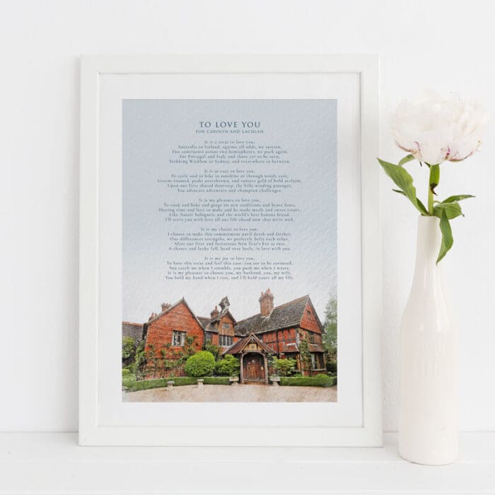 wedding poem print