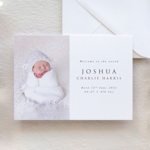 Welcome to the world baby announcement cards