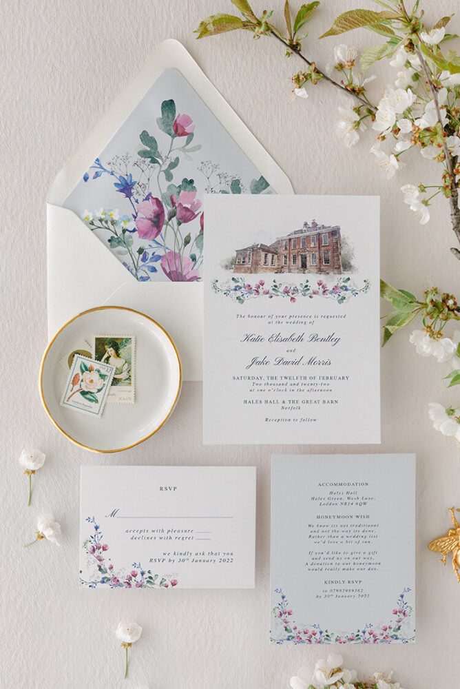 wildflower wedding stationery collection