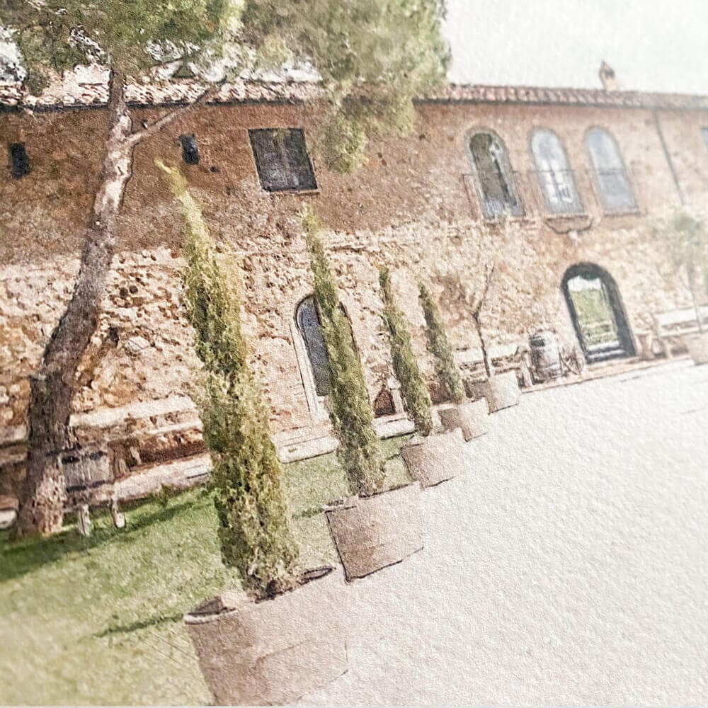 Personalised Wedding Venue Portrait - Wedding Gift - Image 4