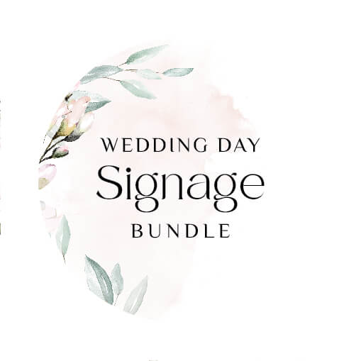 Save more when you bundle your large format, on the day wedding signage. Simply add three or more items to your cart, bundles items. Bigger Savings.