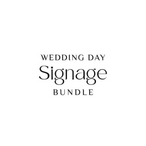 Wedding day signage bundle