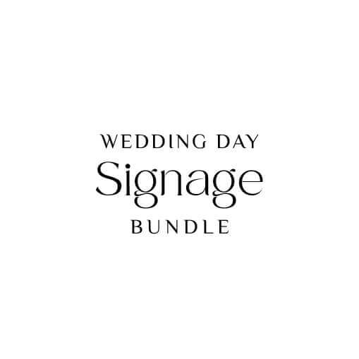 Wedding day signage bundle